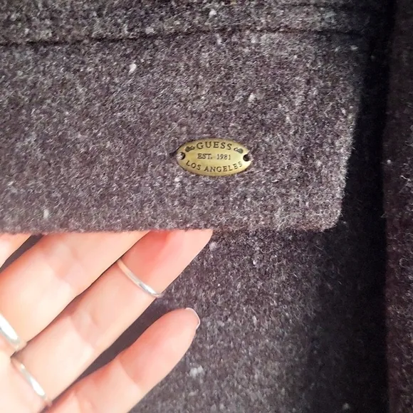 GUESS Vintage Wool Coat with removable faux fur collar