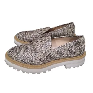 [H447] Vince Camuto &quot;Mckella Loafer&quot; Snakeskin Pattern Loafers, Size 8