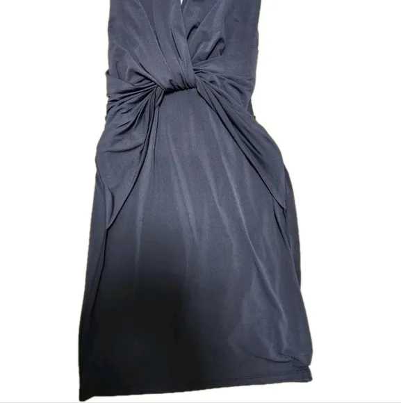 Halston Heritage Navy Blue Halter Mini Dress - Size XS