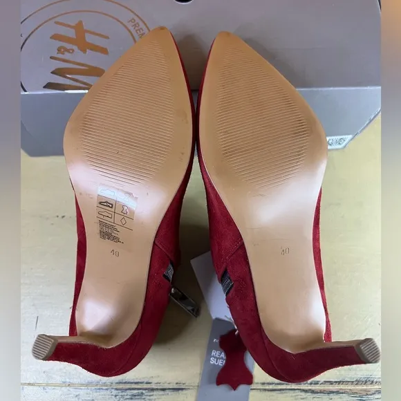 H&amp;M Red suede boots
