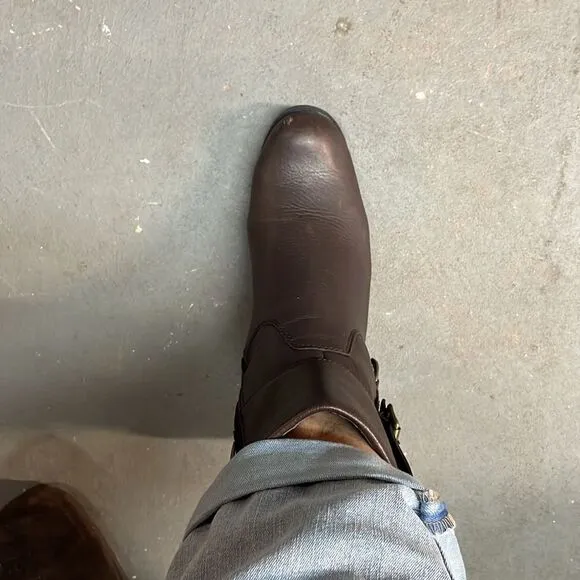 Harley-Davidson 84069 Faux Cuff Side Buckle Boots Size 8.5 Brown