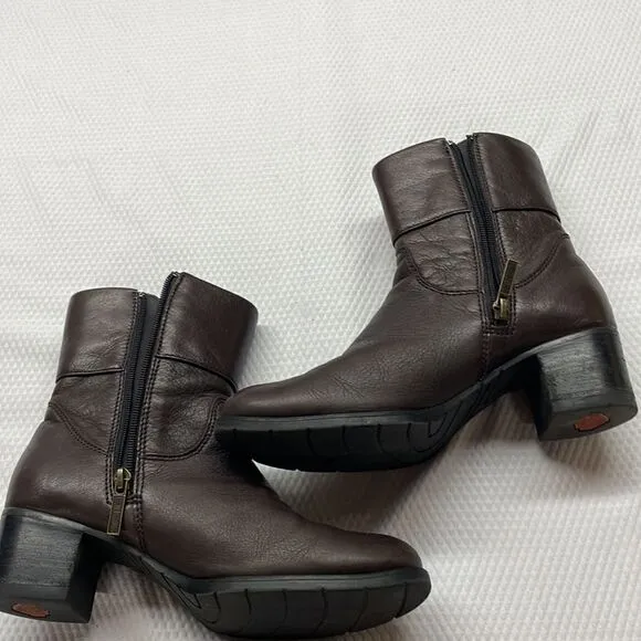 Harley-Davidson 84069 Faux Cuff Side Buckle Boots Size 8.5 Brown