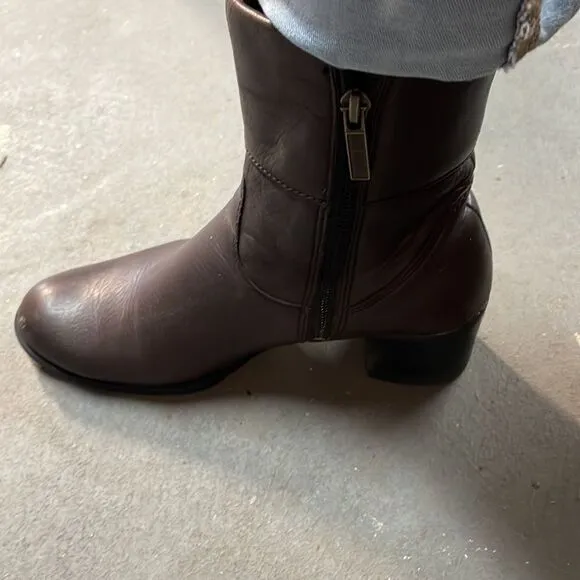 Harley-Davidson 84069 Faux Cuff Side Buckle Boots Size 8.5 Brown