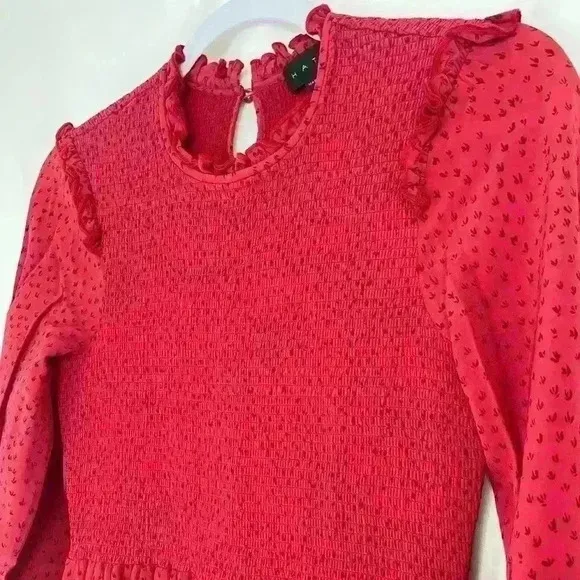 Hatch Collection Lana Midi Raspberry Maternity Dress Multi Floral Size Small