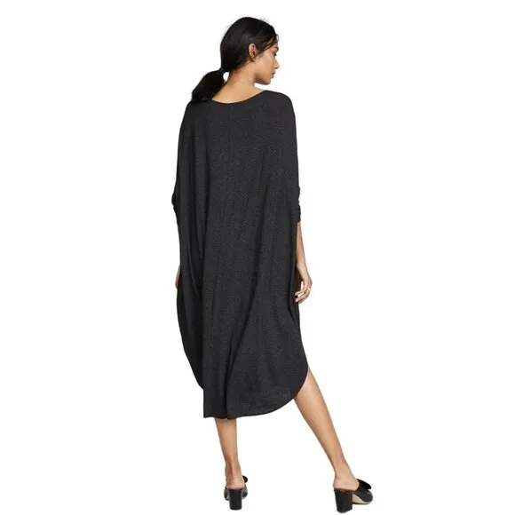 HATCH The Jersey Drape Maternity Dress OS Midi Dolman Nursing Stretch Rayon USA