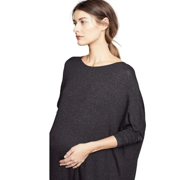 HATCH The Jersey Drape Maternity Dress OS Midi Dolman Nursing Stretch Rayon USA