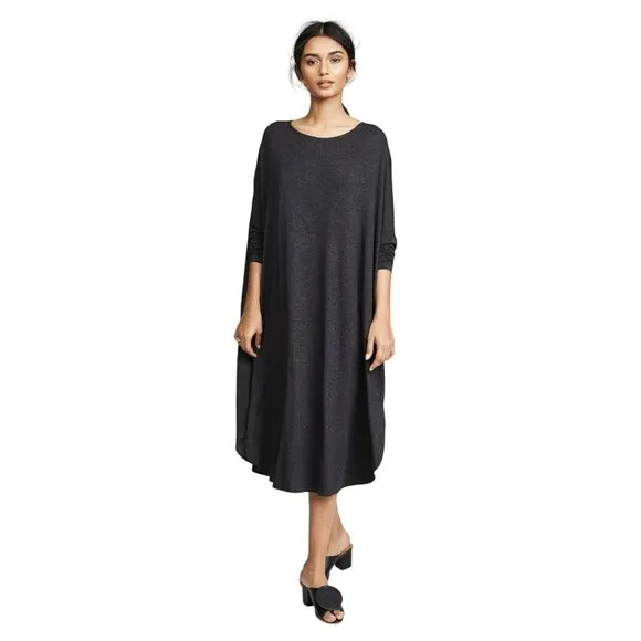 HATCH The Jersey Drape Maternity Dress OS Midi Dolman Nursing Stretch Rayon USA