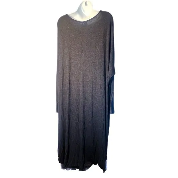 HATCH The Jersey Drape Maternity Dress OS Midi Dolman Nursing Stretch Rayon USA