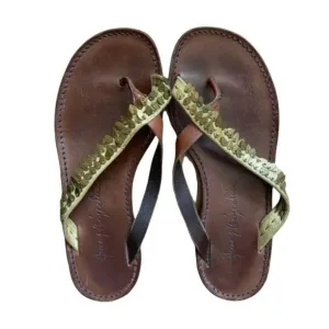 Henry Beguelin Embellished Leather Sandals 36.5