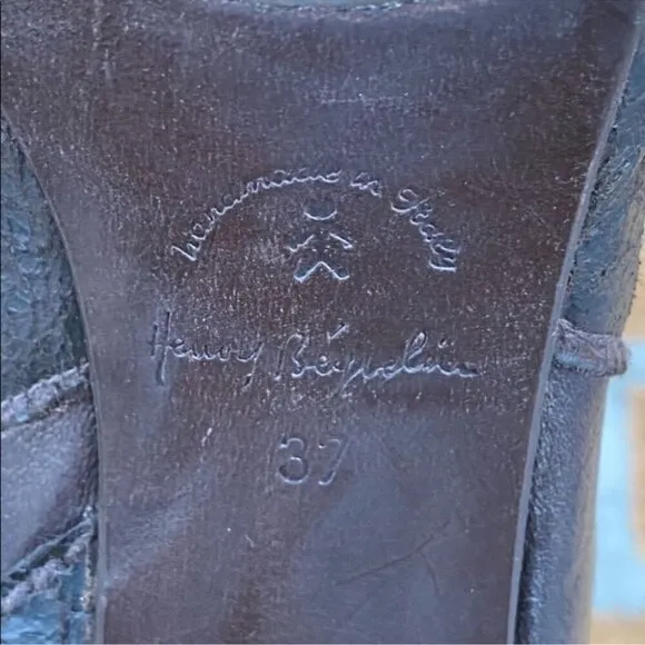 Henry Beguelin brown leather boots size 7