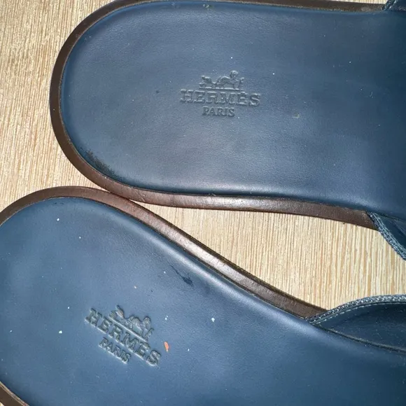 Hermes Men's Sandals in blue Denise size 11