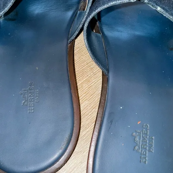 Hermes Men's Sandals in blue Denise size 11