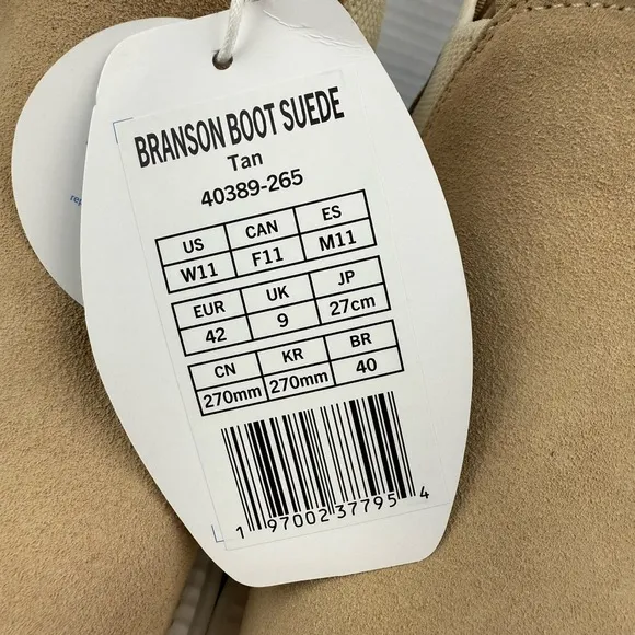 Hey Dude Branson Womens Tan Suede Chelsea Ankle Boots Booties Size 11 NEW NIB