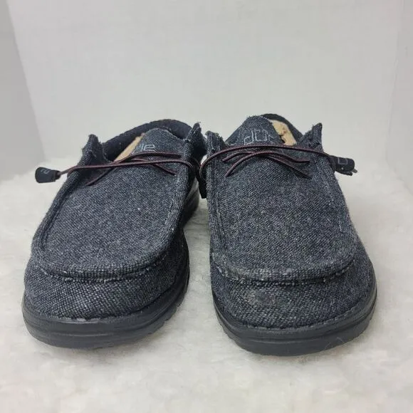 Hey Dude Men's Wally Funk Wool Black Aztec  Men’s Shoes Size 9 US 42 EUR