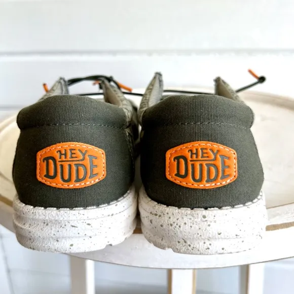 HEY DUDE Wally Forager Shoes in Olive - EUC! - 11