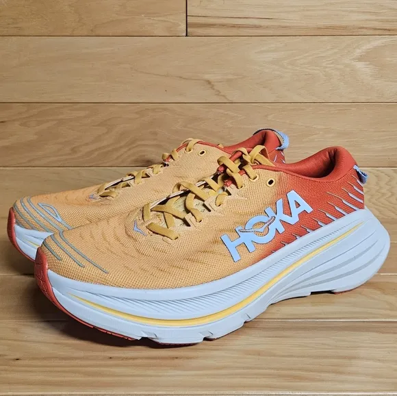 Hoka Bondi X Mens Running Shoe Fiesta Amber Yellow Size 11.5