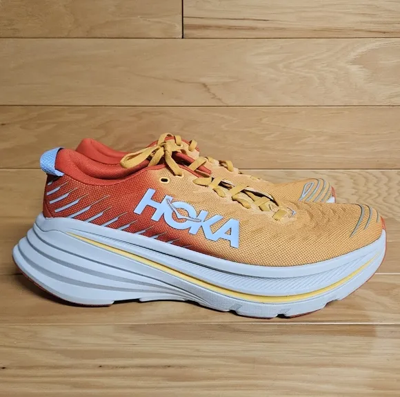 Hoka Bondi X Mens Running Shoe Fiesta Amber Yellow Size 11.5