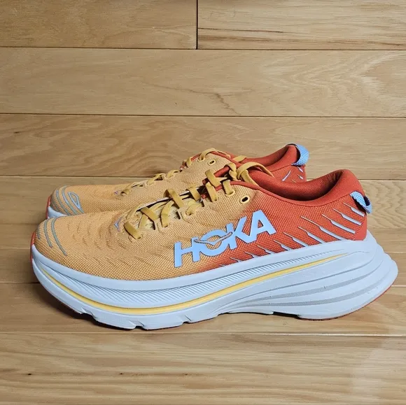 Hoka Bondi X Mens Running Shoe Fiesta Amber Yellow Size 11.5