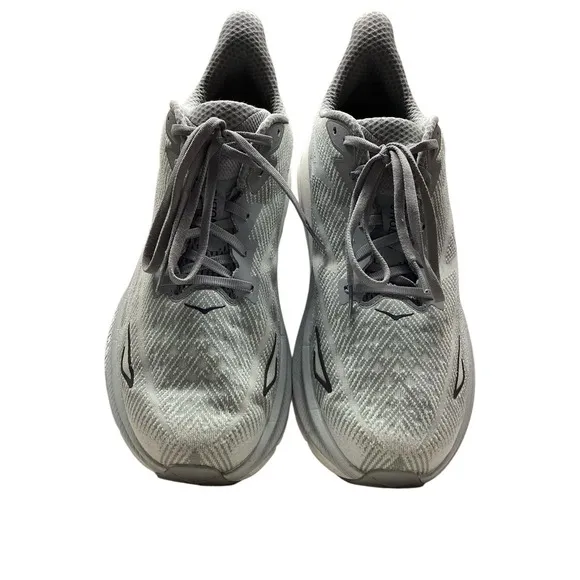 Hoka Clifton 9 Shoes Mens 12 Harbor Mist Black Grey Road Running Max Support