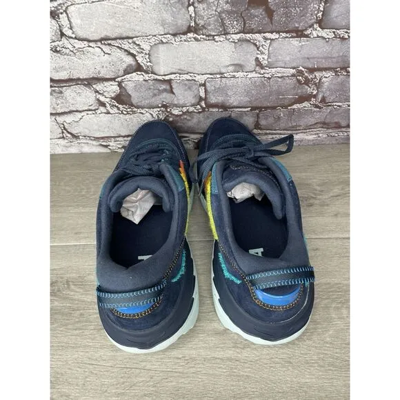 Hoka One One Bondi L Embroidery Outer Space Blue Suede Shoes Men 14M US/49 1/3EU