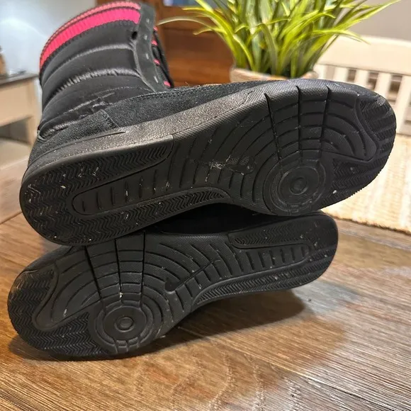 Hot find! 🔥 Rare Y2K Nike Hi Puffer Boots Tall Lace Up Boots Black Pink Women 7