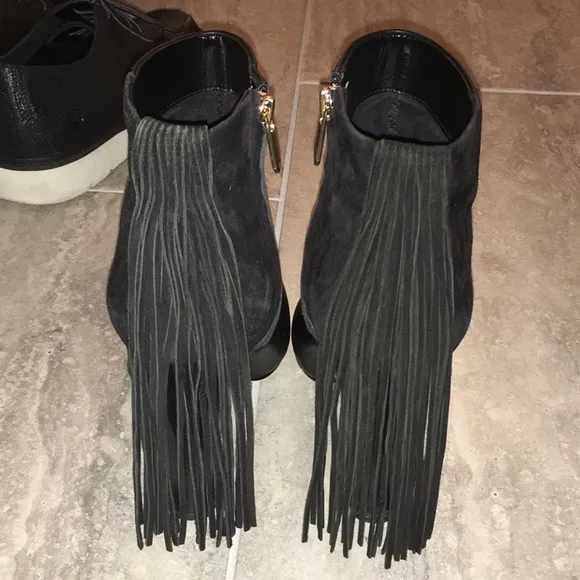 HOT Sam Edelman Booties Leather/Suede Tassels 8.5