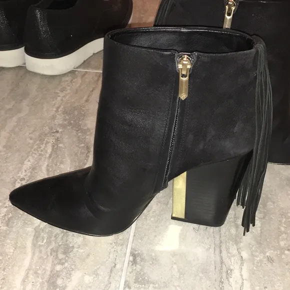 HOT Sam Edelman Booties Leather/Suede Tassels 8.5