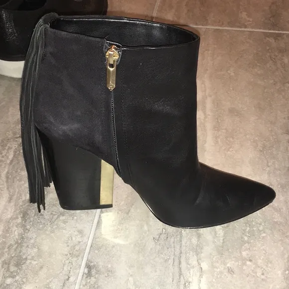HOT Sam Edelman Booties Leather/Suede Tassels 8.5
