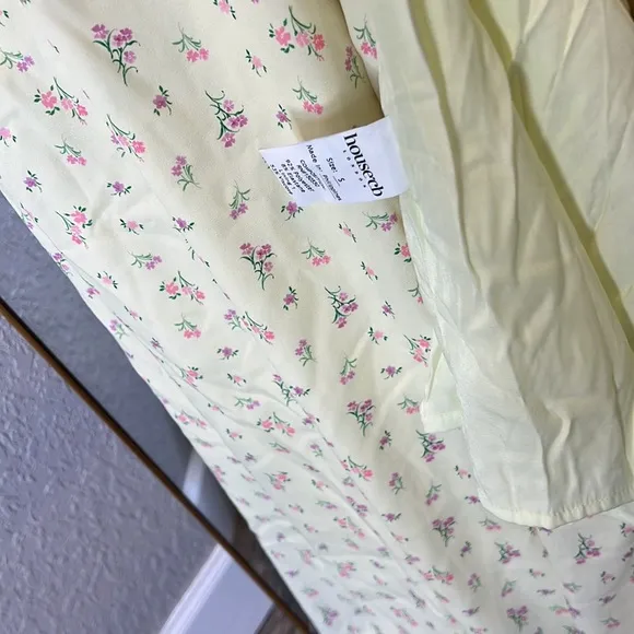 House of CB 'Alicia' Lemon Floral Print Midi Sundress NWOT