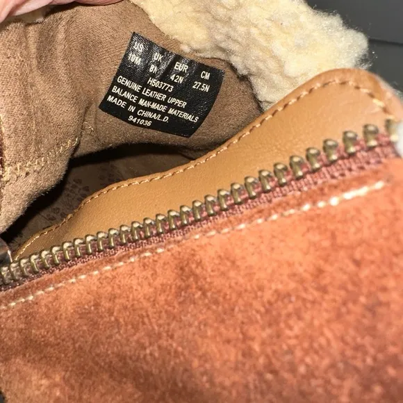 Hush Puppies Brown Lined Faux Fur Ankle Bootie Boots W/side Zip Up Hippie 10M