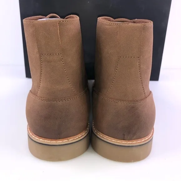 INC International Concepts Men's Tristan Faux Suede Lace Up Boots Tan 11.5M New
