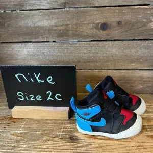 Infant Air‎ Jordan 1 NC to Chi Black Athletic Casual Sneakers Shoes Size 2 C GUC