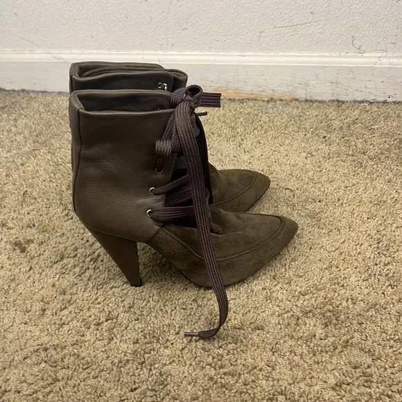IRO KANSAS khaki suede boots