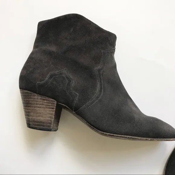 Isabel Marant Dicker Suede Brown Booties Size 40