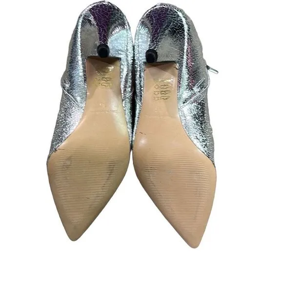 IVYLEE COPENHAGEN Vivian Silver Metallic Ankle Booties Size 36 (US 5) $369 Retai