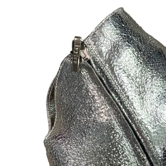 IVYLEE COPENHAGEN Vivian Silver Metallic Ankle Booties Size 36 (US 5) $369 Retai