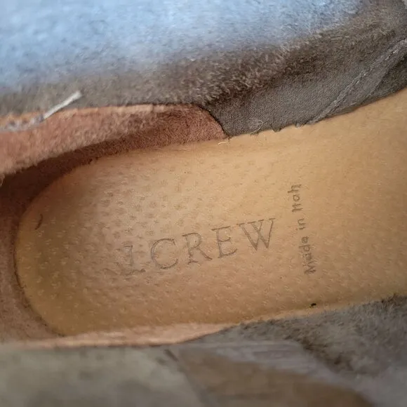 J Crew Brown Suede Leather Ankle Chukka Boots 8 Lace Up Fall Autumn Retro