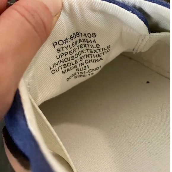 J. Crew Canvas Boat Sneakers Shoes Men's 13 Preppy Casual Minimalist