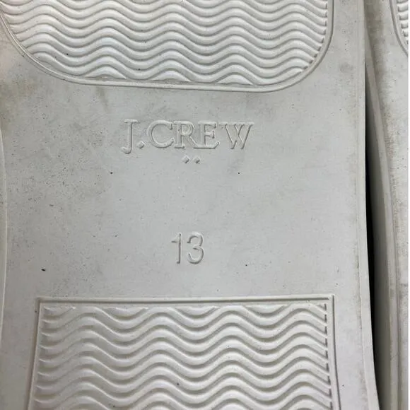 J. Crew Canvas Boat Sneakers Shoes Men's 13 Preppy Casual Minimalist