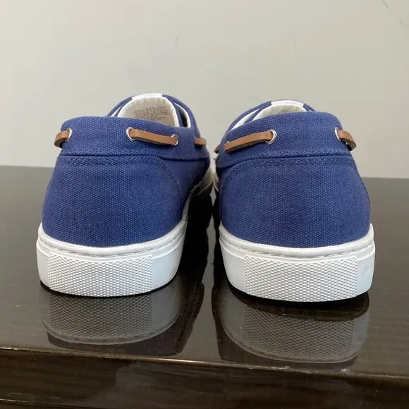 J. Crew Canvas Boat Sneakers Shoes Men's 13 Preppy Casual Minimalist