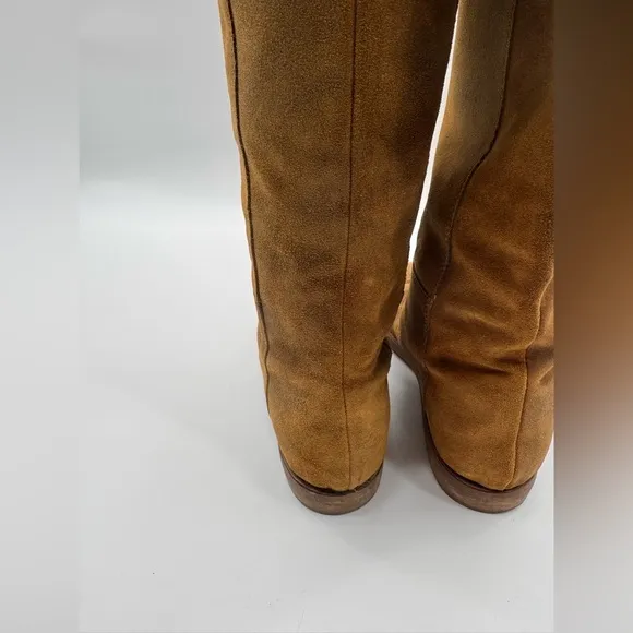 J CREW KNEE HIGH BOOTS Beige Suede
