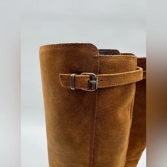 J CREW KNEE HIGH BOOTS Beige Suede