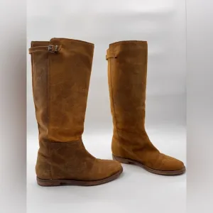 J CREW KNEE HIGH BOOTS Beige Suede
