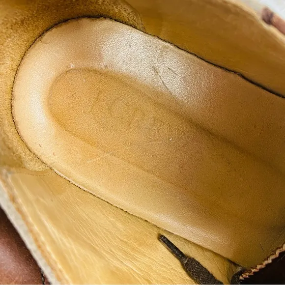 J. CREW made In Italy suede &amp; brown leather casual men’s dress pointed shoes 9H