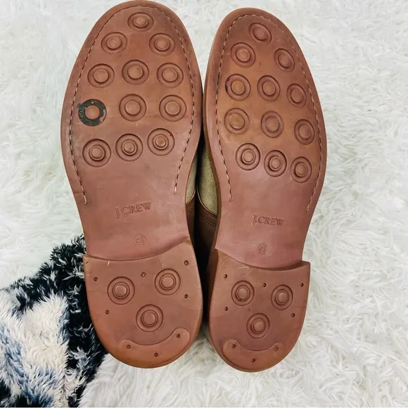 J. CREW made In Italy suede &amp; brown leather casual men’s dress pointed shoes 9H