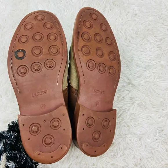 J. CREW made In Italy suede &amp; brown leather casual men’s dress pointed shoes 9H