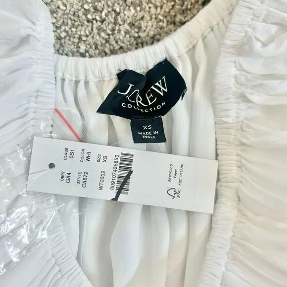 J Crew Maxi‎ Dress Womens XS Sheer Collection Sophisticated Ancient Boho Peasant