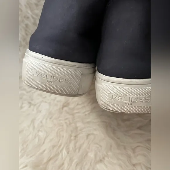 J Slides Poppy Ankle Boots Navy Nubuck Waterproof Size 9