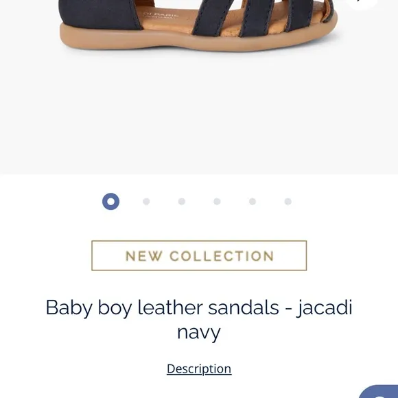 JACADI Navy Toddler Sandals