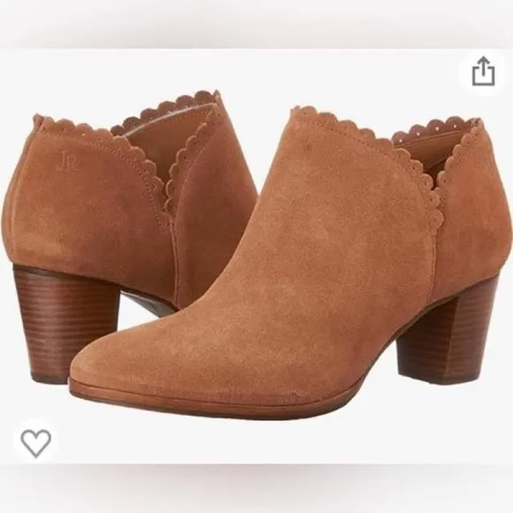 Jack Rogers Marianne scalloped suede boots